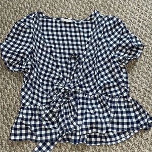 John halt tie front short sleeve